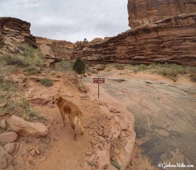 Hiking to Jeep Arch, Moab Girl on a Hike