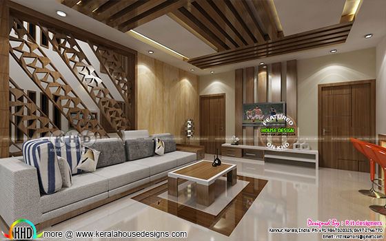 Living room interior Kerala