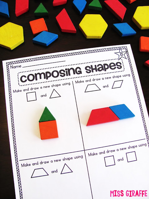 Miss Giraffe's Class: Composing Shapes in 1st Grade