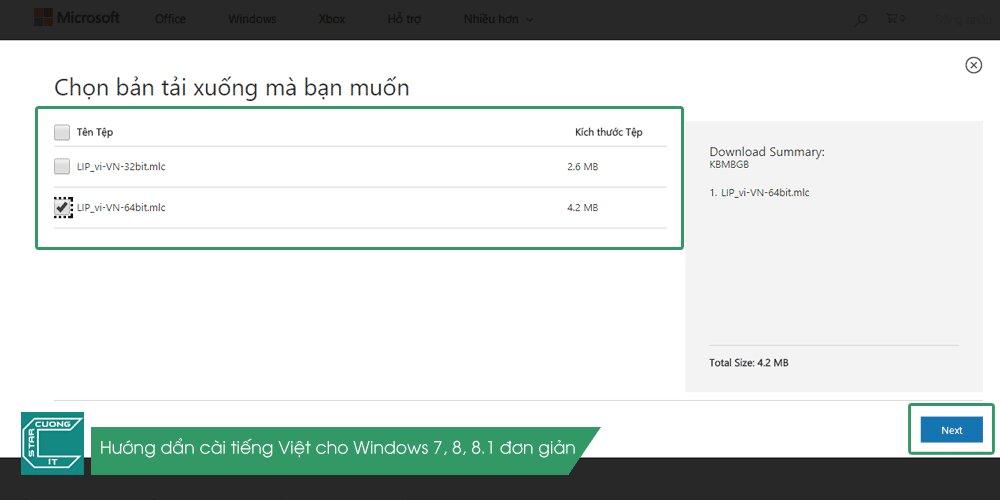 Hướng dẩn cài tiếng Việt cho Windows 7, 8, 8.1 đơn giản