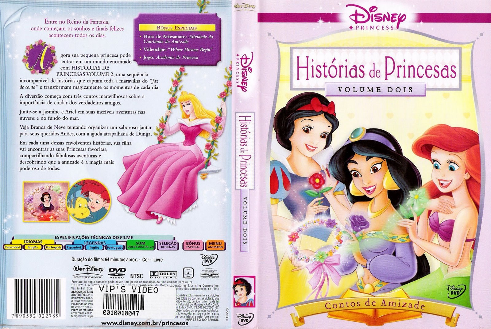 Capas Filmes Animação Histórias de Princesas Contos de Amizade Volume 2