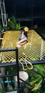 ทดลองรับน้ำหนักบนตาข่ายเชื่อก