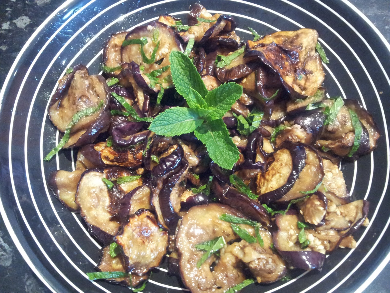 Grilled Aubergine with Mint