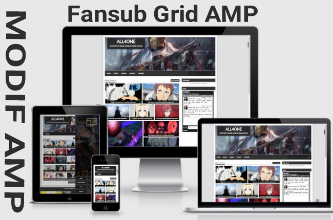 Download Template Blogger Fansub Valid AMP Untuk Blog Anime Terbaru