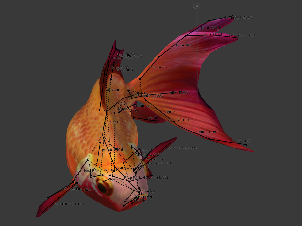 Blenderで遊ぶ(Production diary) Goldfish,Koi