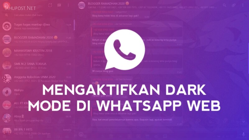 Cara Mengaktifkan Dark Mode di WhatsApp Web