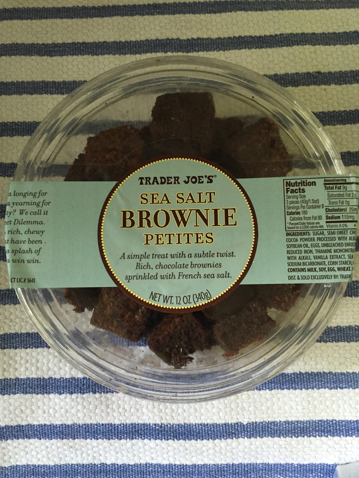 Trader Joe's Mom Sea Salt Brownie Petites YUMMY!