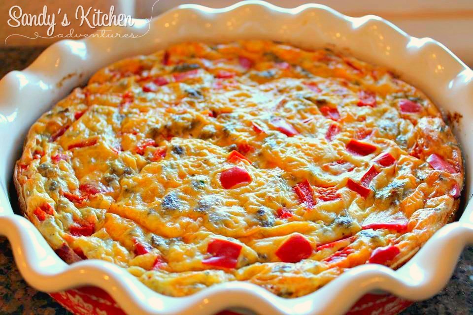 Italian Sausage Sweet Red Pepper Quiche Sandy's Kitchen