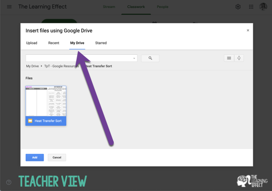 Google Classroom tutorial teacher view