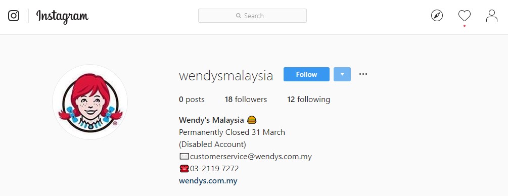 Wendy's Malaysia