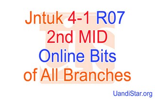 Jntuk 4-1 2nd MID Online Bits of All Branches ECE, EEE, EIE, ECM, CSE, IT, Mechanical... (2012)