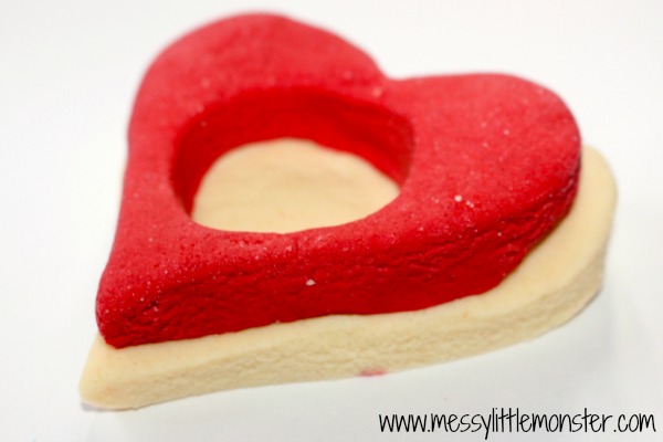 Salt dough candle holder craft. An easy heart craft for kids using a coloured salt dough recipe. Great DIY gift idea to be made by preschoolers upwards.