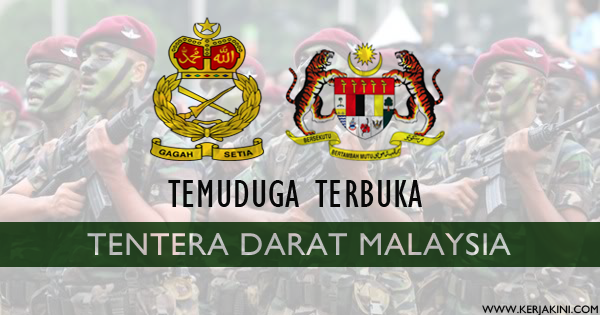 Temuduga Terbuka Tentera Darat Malaysia (TDM) 2017 - Jawatan Kosong