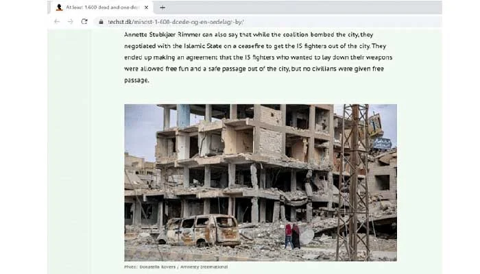 Amnesty's fake post in the name of Bangladesh with pictures of the war in Syria!
