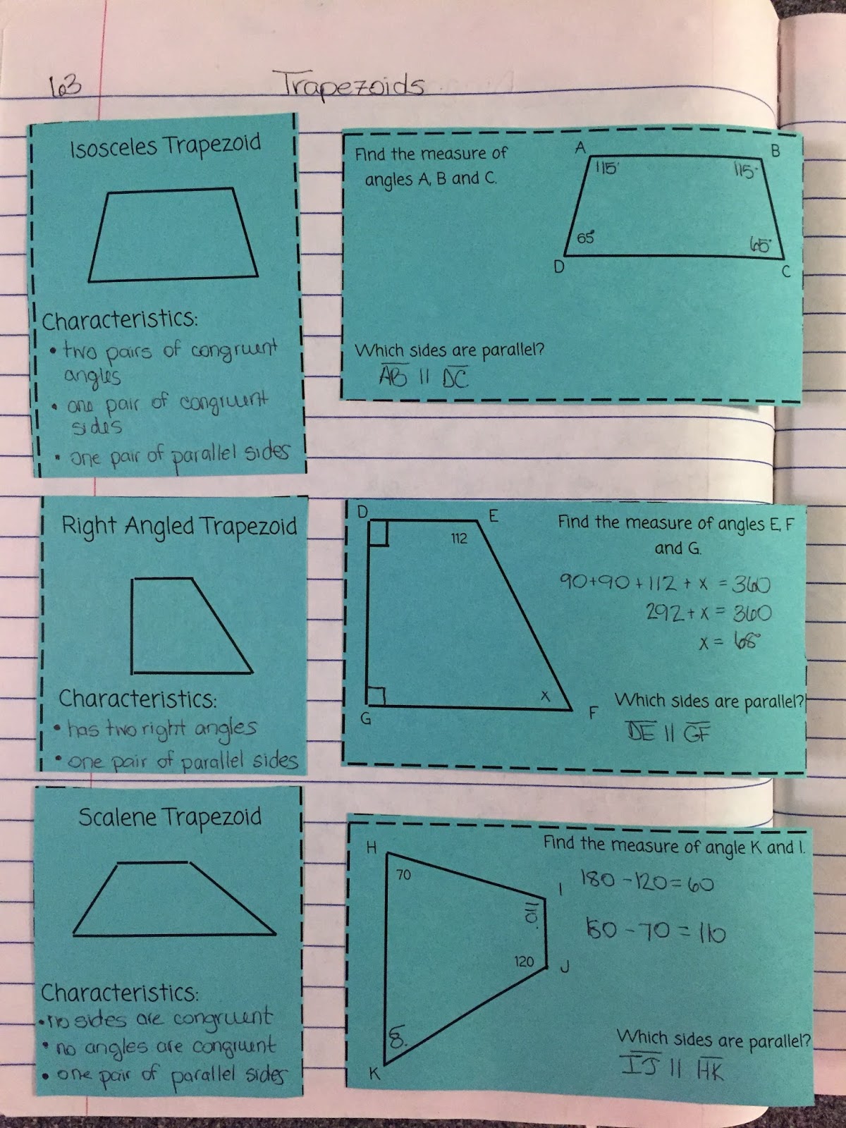 misscalcul8: Geometry Unit 6: Quadrilaterals Interactive Notebook