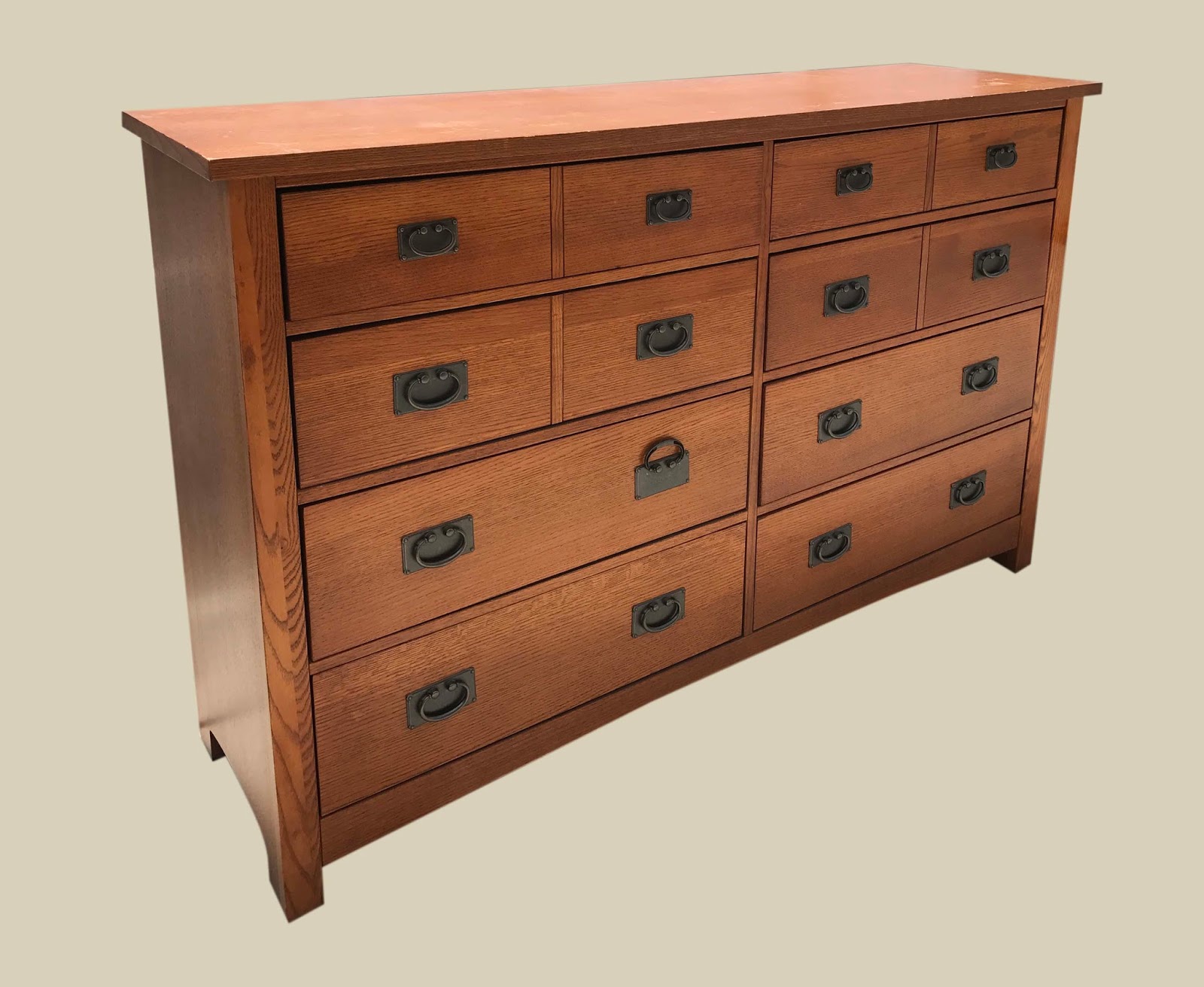 Uhuru Furniture & Collectibles Mission Style 8 Drawer Dresser and