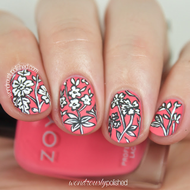 floral nail art