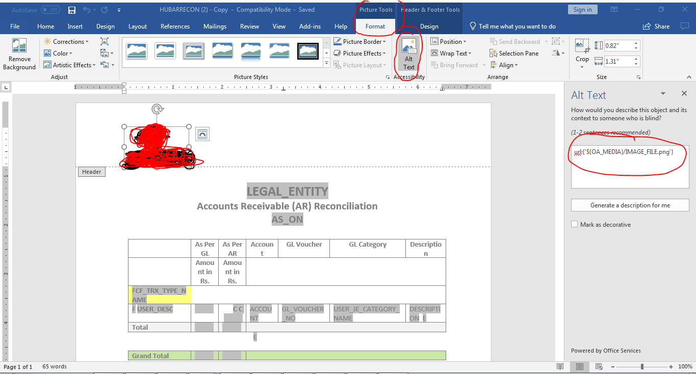 XML Publisher Template Oracle EBS R12 How to capture Images and