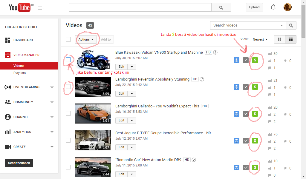 Image result for cara mendapatkan uang dari youtube