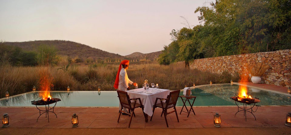 The Outdoor Pool, Sujan Sher Bagh, Ranthambore