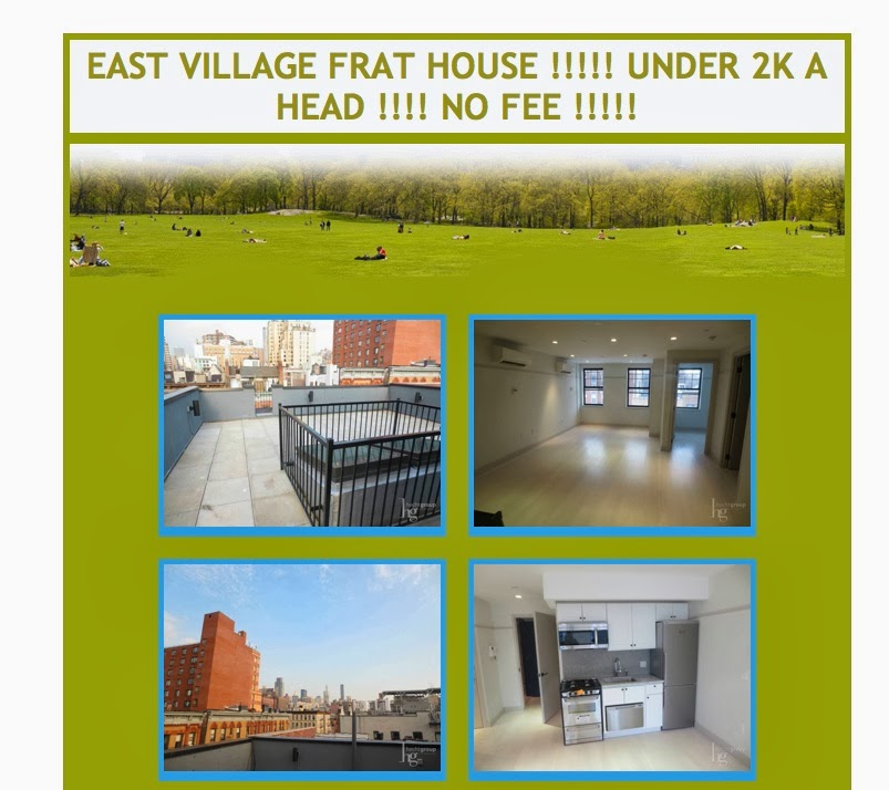 EV Grieve Your 6bedroom dream 'frat house' awaits you in the East Village