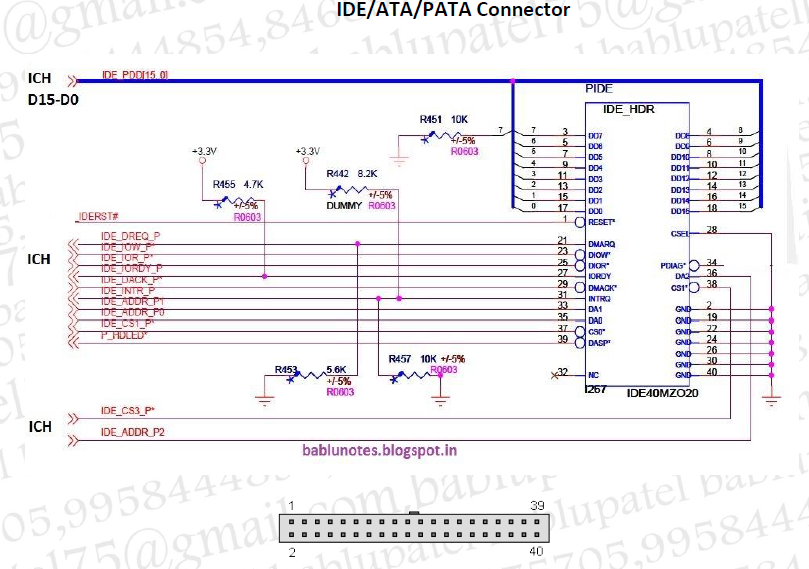 Bablu Notes  Ide  Ata  Pata Connector Circuit Diagram And