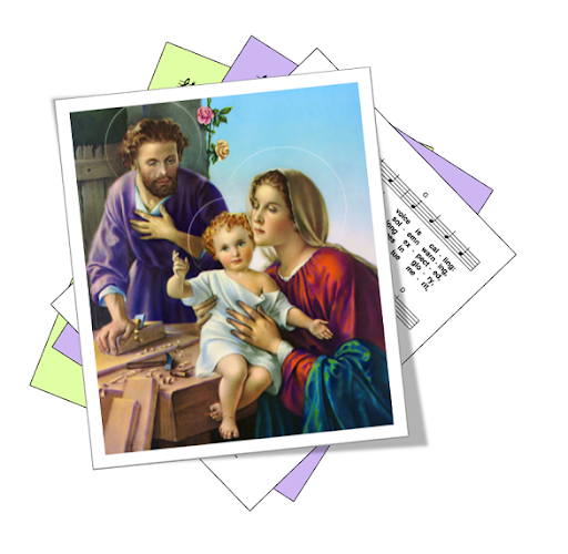 baby Jesus with Mary and Joseph- making up the holy family-unit