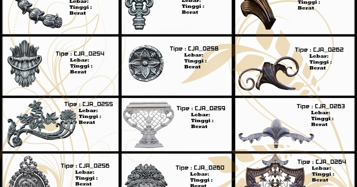 081211061975 Jual Ornamen Pagar Besi Cor Tempa Klasik Murah