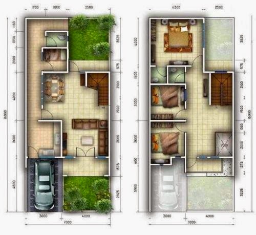  Desain  Rumah  Minimalis 2  Lantai  Luas  Tanah  72M2 Foto 