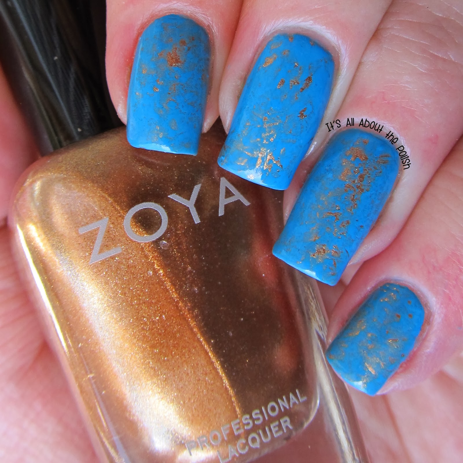 It's all about the polish Saran Wrap Nail Art