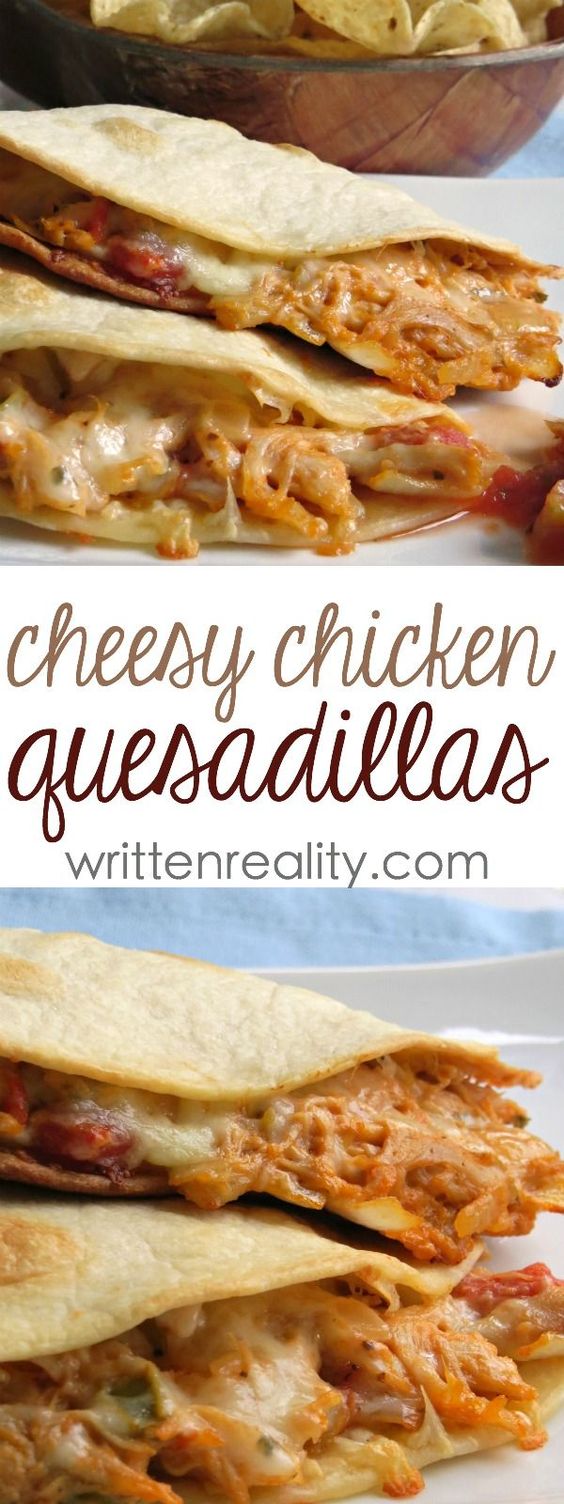 THESE CHEESY CHICKEN QUESADILLAS ARE OUT OF THIS WORLD DELICIOUS! #chicken #cheesy #quesadillas #chickenquesadillas #chickenrecipes #easydinnerrecipes #dinnerrecipes #dinnerideas THESE CHEESY CHICKEN QUESADILLAS ARE OUT OF THIS WORLD DELICIOUS! #chicken #cheesy #quesadillas #chickenquesadillas #chickenrecipes #easydinnerrecipes #dinnerrecipes #dinnerideas