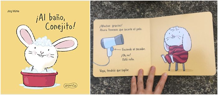 mejores cuentos libros infantiles de 0 a 3 años edad ¡Al baño, conejito!