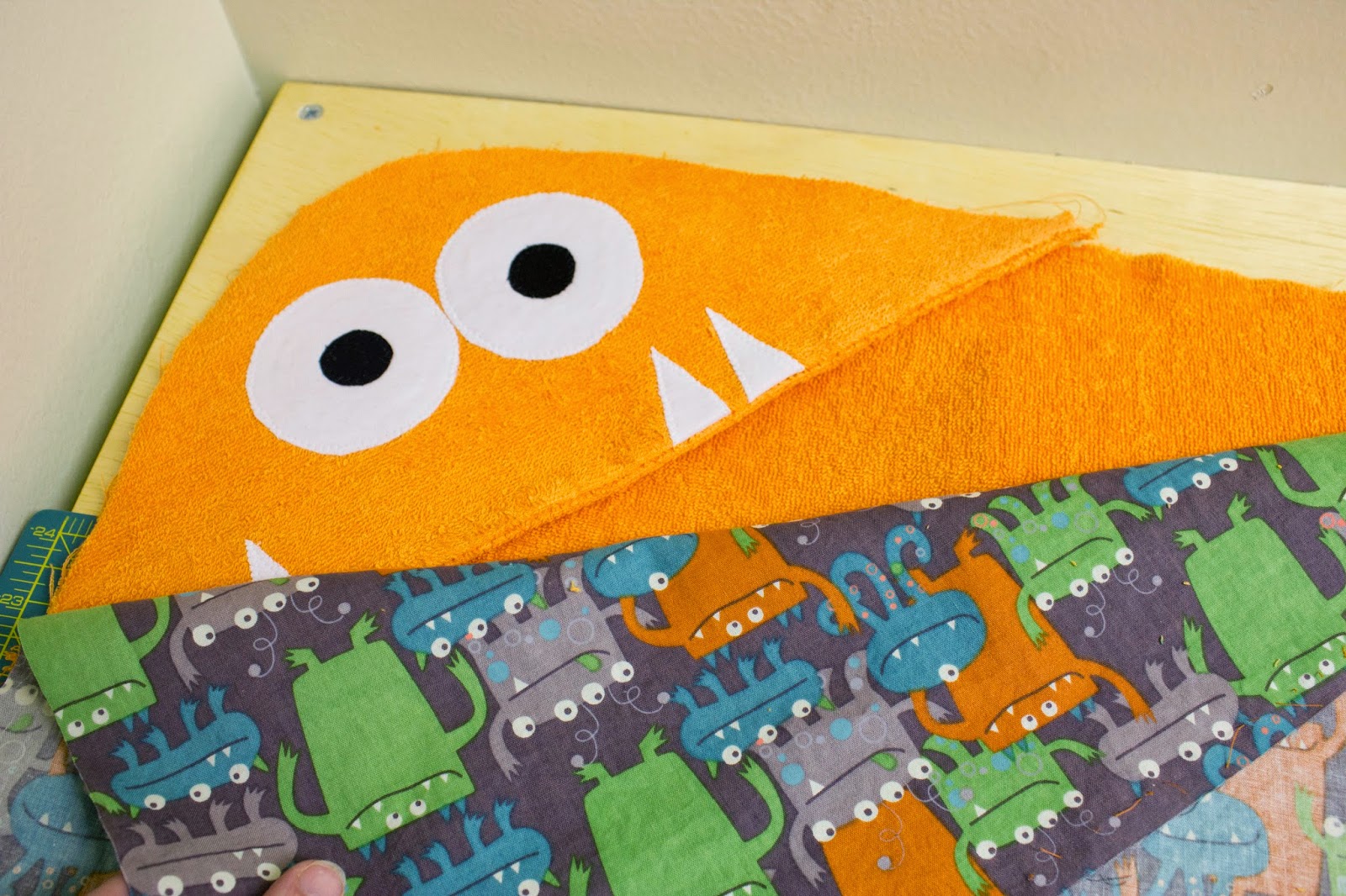 Monster Infant Hooded Towel Tutorial