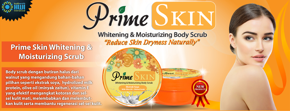 Prime Skin Whitening dan Moisturizing Body Scrub  Gudang 