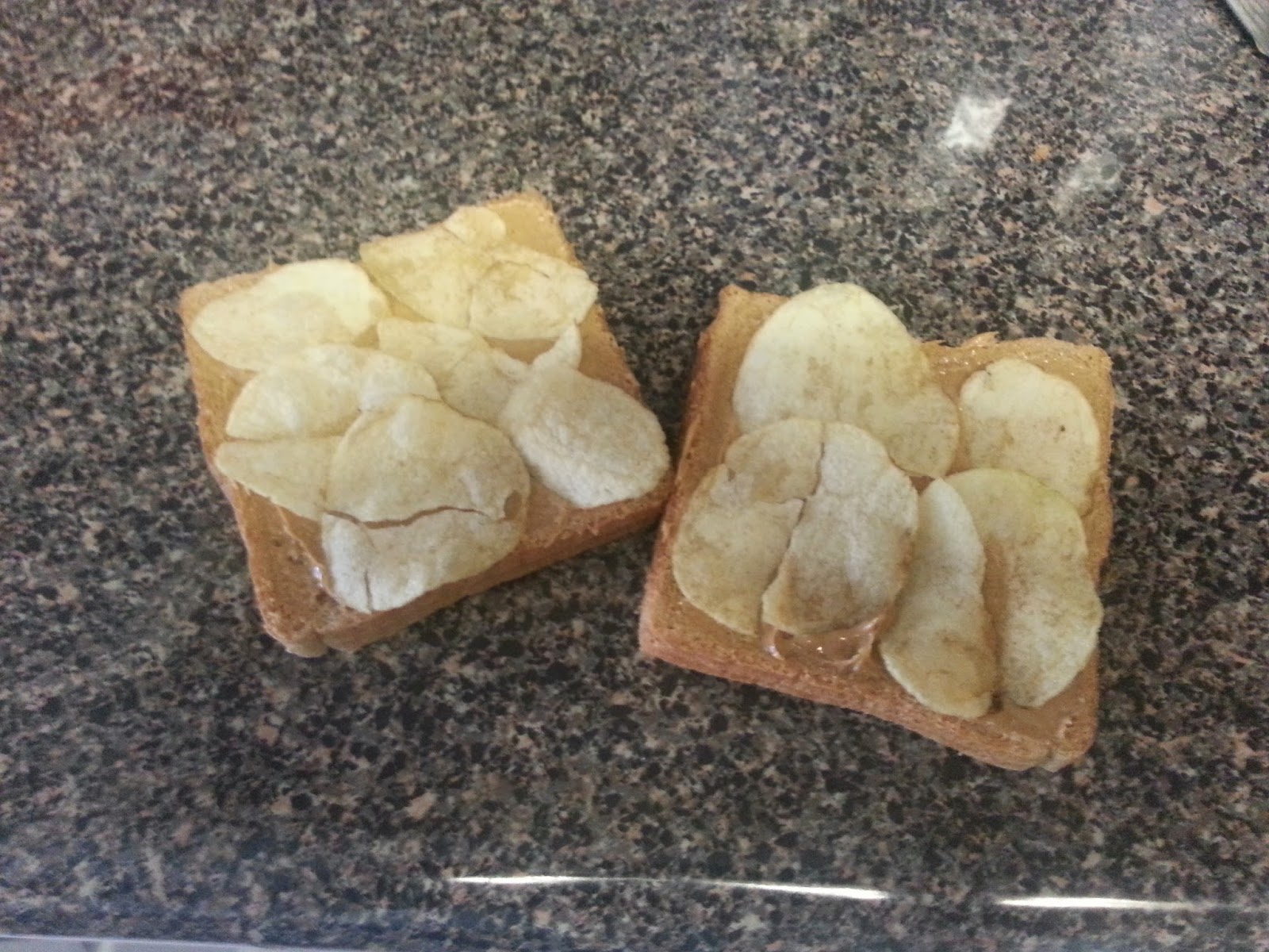 Hiya Heidi Tasty Thursday Peanut Butter and Potato Chip Sandwich