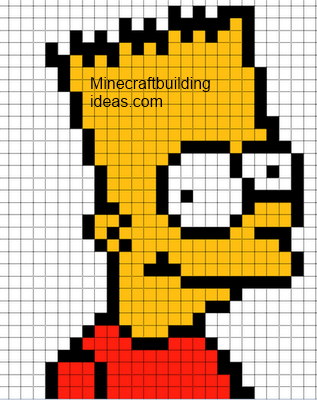 Minecraft Pixel Art Templates Bart Simpson