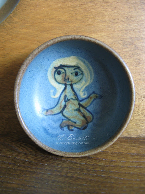 Dybdahl Denmark small bowl with nude woman decoration