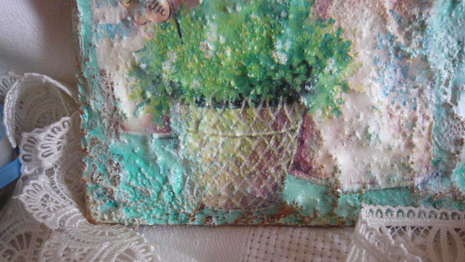 Декупаж на стене имитация фрески