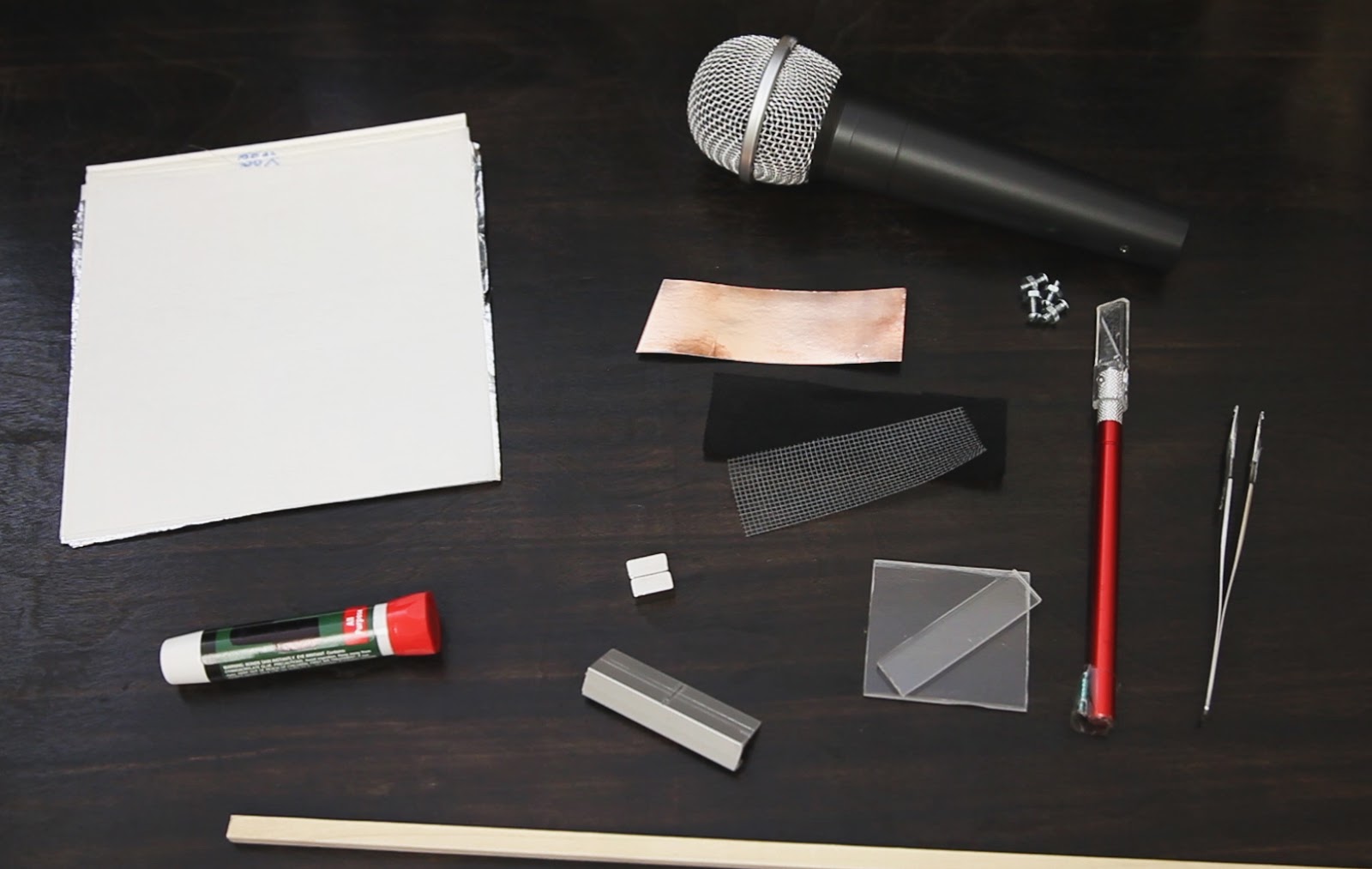 Ribbon Microphones, Mini Guitar Amps, Tascam 4 track Cassette Tape