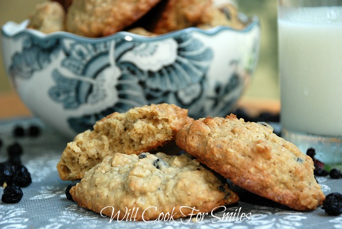 Blueberry Oatmeal Cookies - Will Cook For Smiles