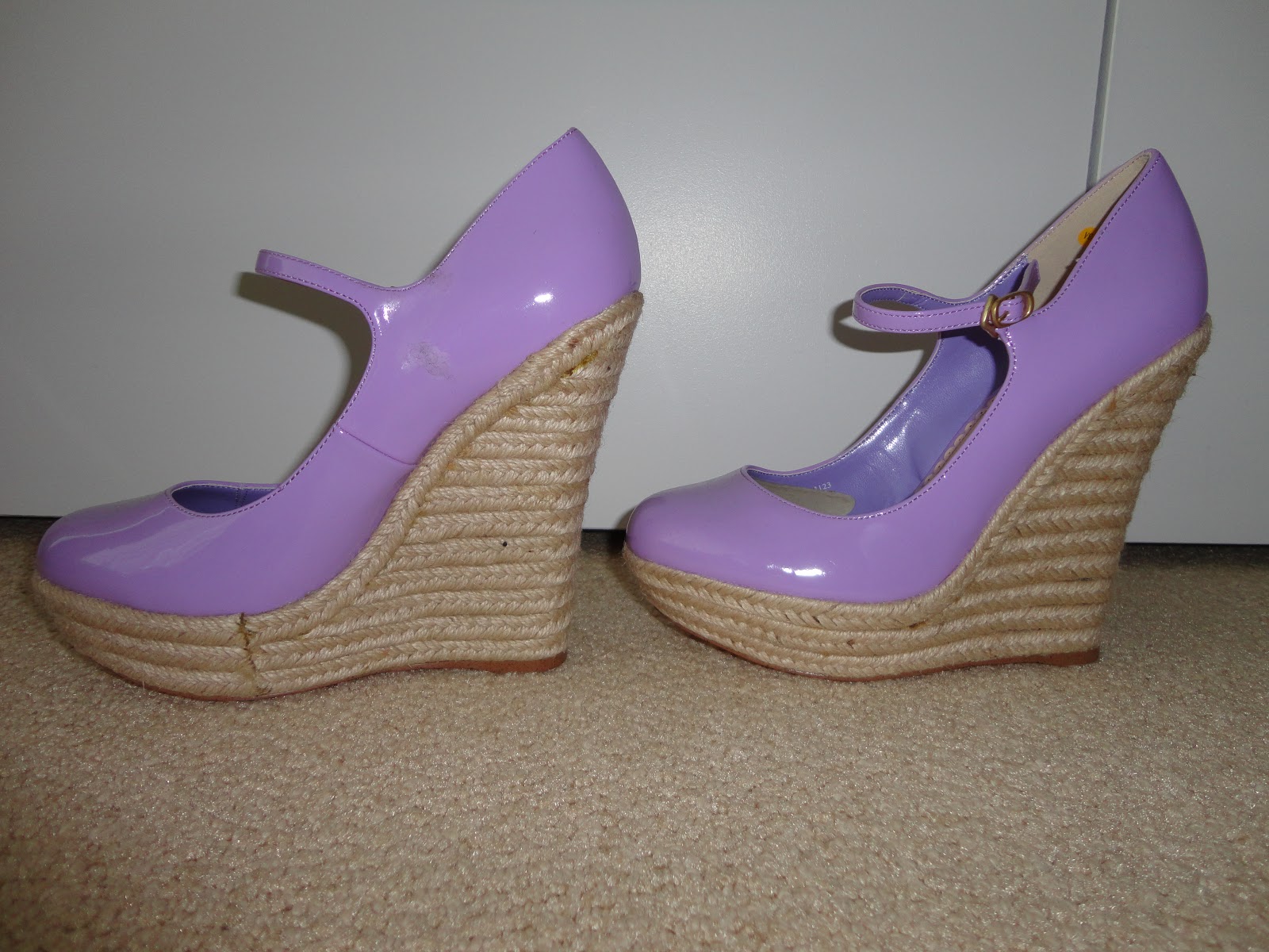 Shop by closet ANAP Patent Lavender Wedge Mary Janes from Shibuya 109