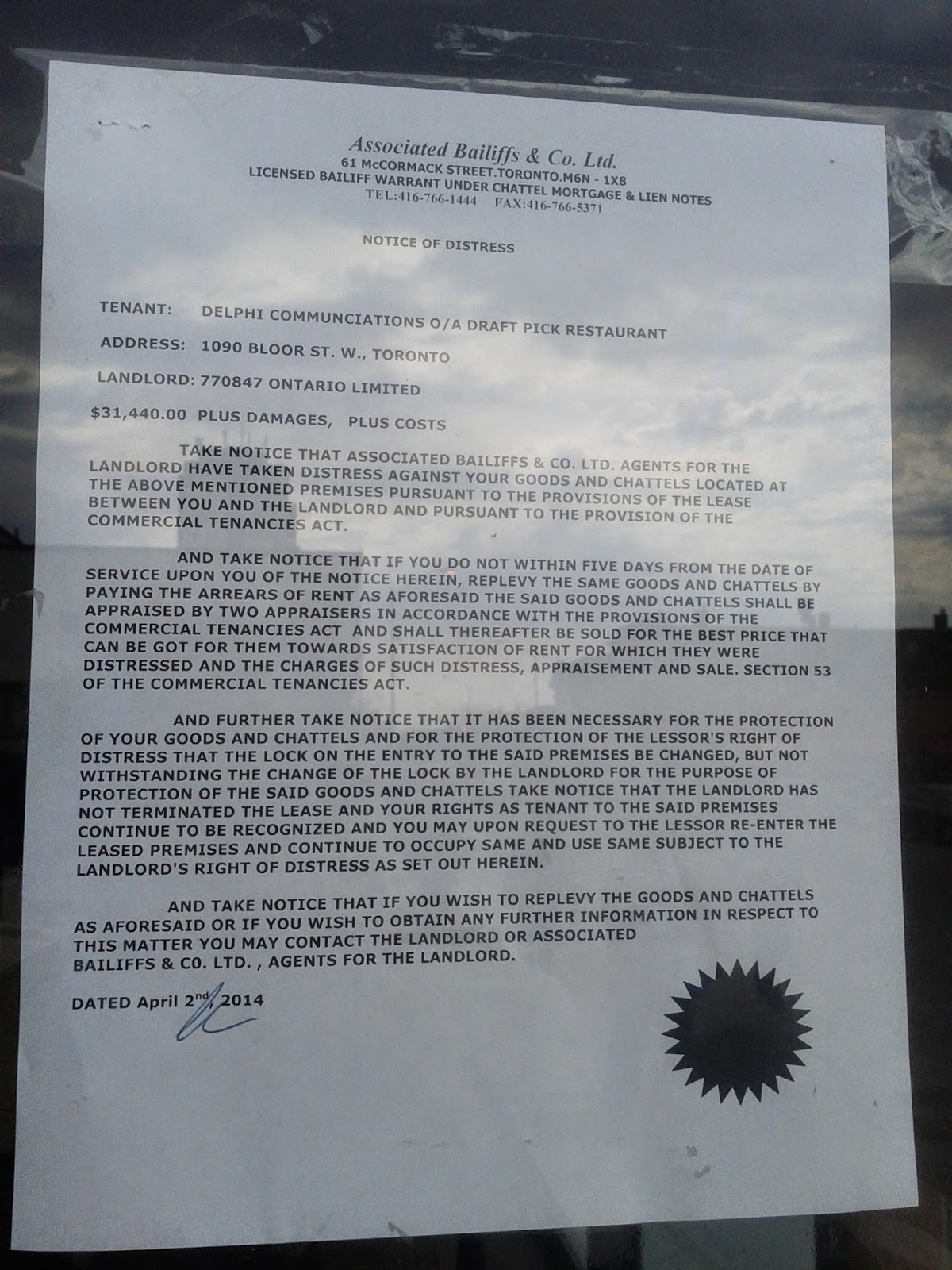 Toronto things Draft Picks sports bar closed