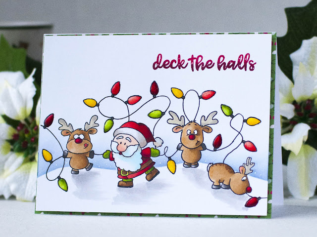 Build A Scene with Accessory Stamps with Gerda Steiner Designs Reindeer And A Tree