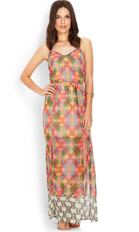 Colorful pattern Forever21 maxi dress