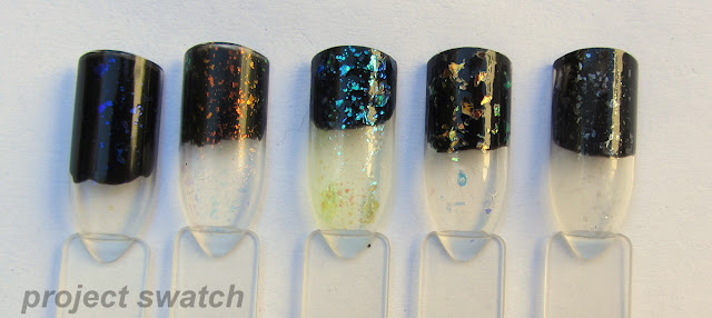 swatches - Nails, Inc. The Old Vic, Nubar 2010, Sinful Colors Green Ocean, China Glaze Luxe and Lush, Sally Hanson Glass Slipper