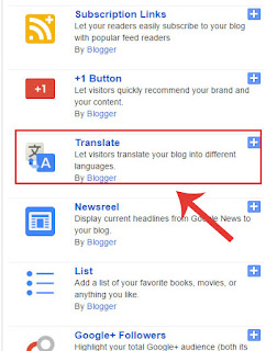 google translate blogger widgets
