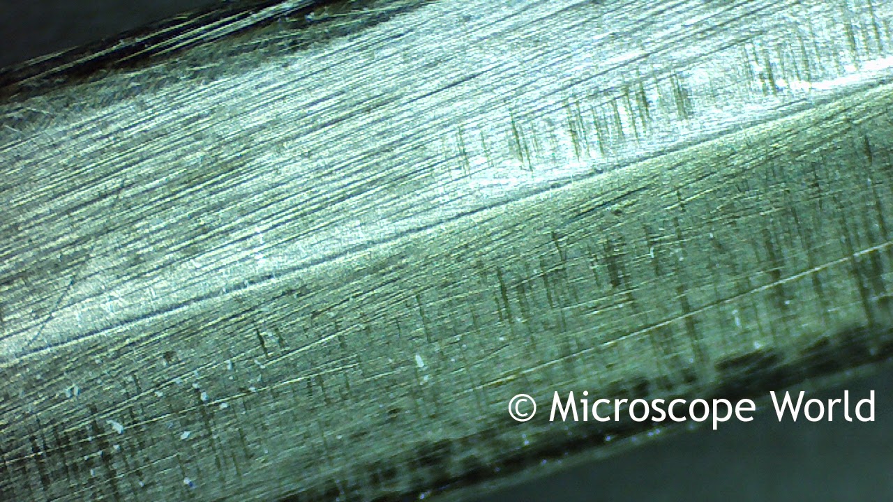 Steel under microscope at 10x