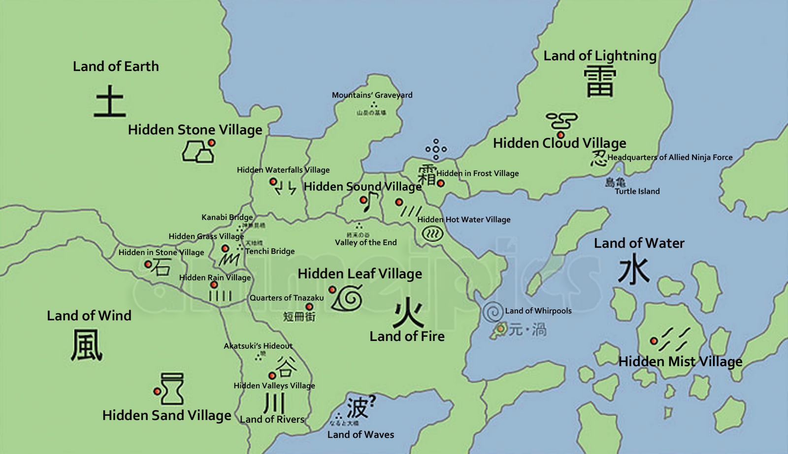 Naruto+World+Map+Hidden+Sound+village animeipics