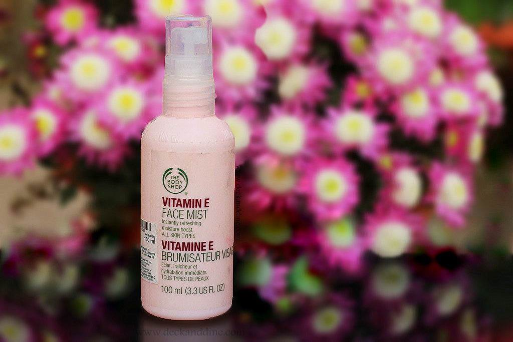 The Body Shop Vitamin E Face Mist Review Deck and Dine