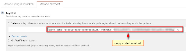 Cara daftar dan verifikasi blog di google webmaster tool